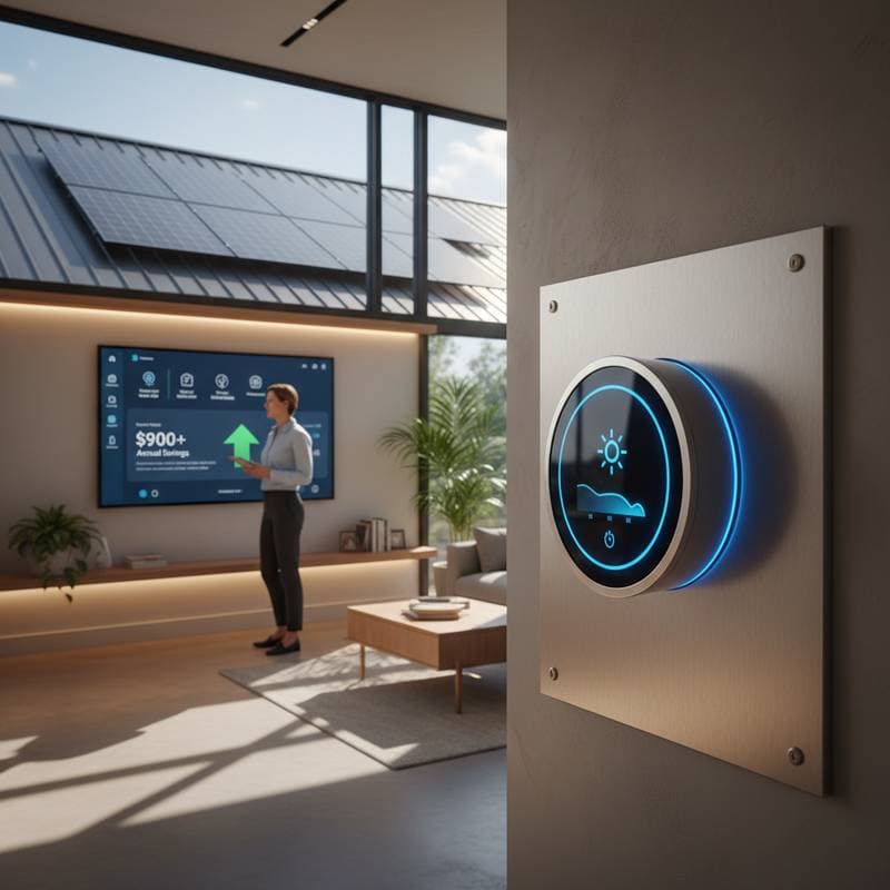 Image for Solar + Smart Thermostat: $900 Yearly Savings Hack