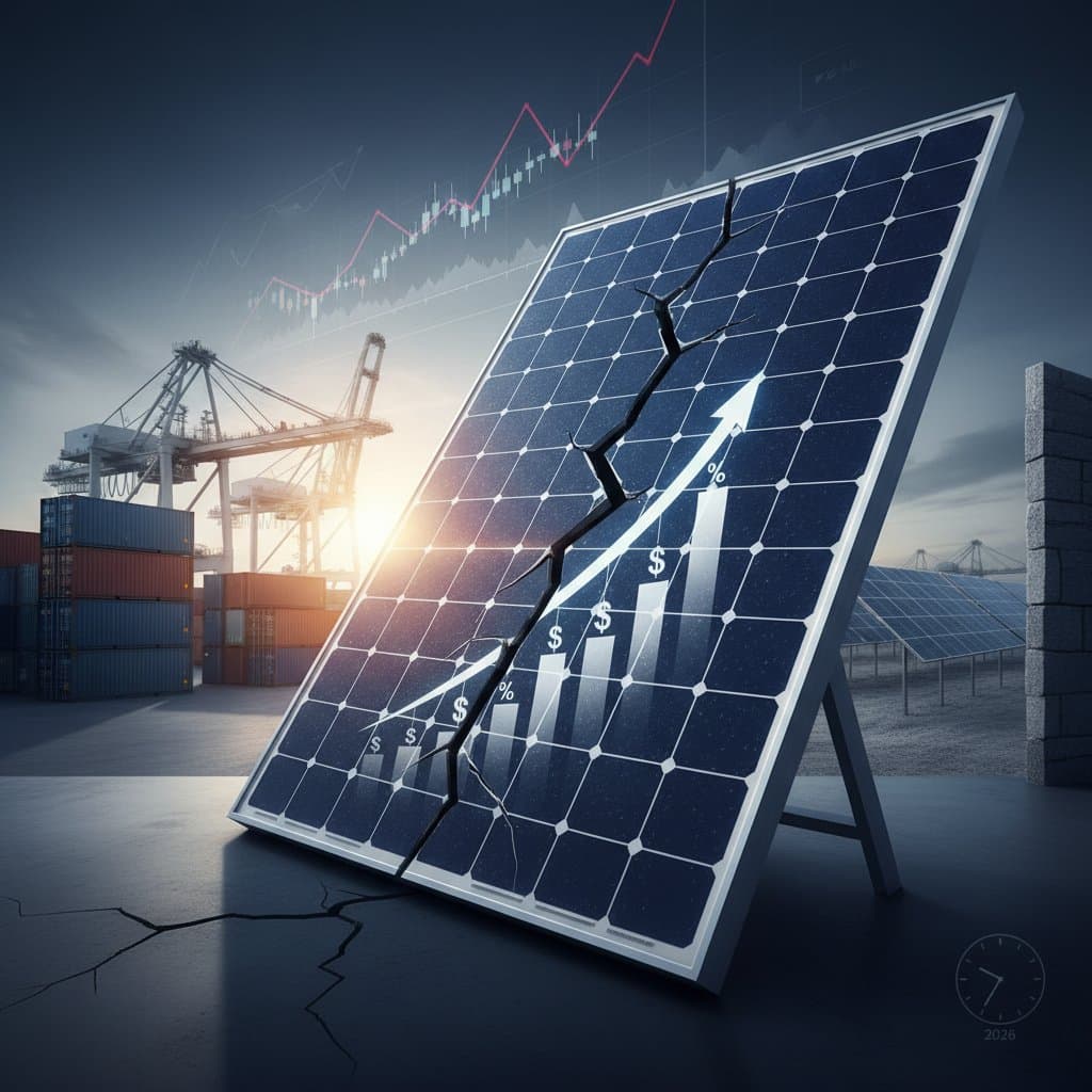 Featured image for Solar Panel Costs Jump 18% as 2026 Tariffs Hit Early