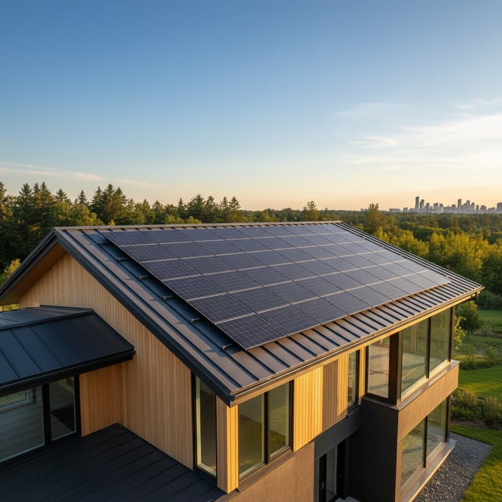 Featured image for Why Metal Roofs and Solar Panels Last Longer Together