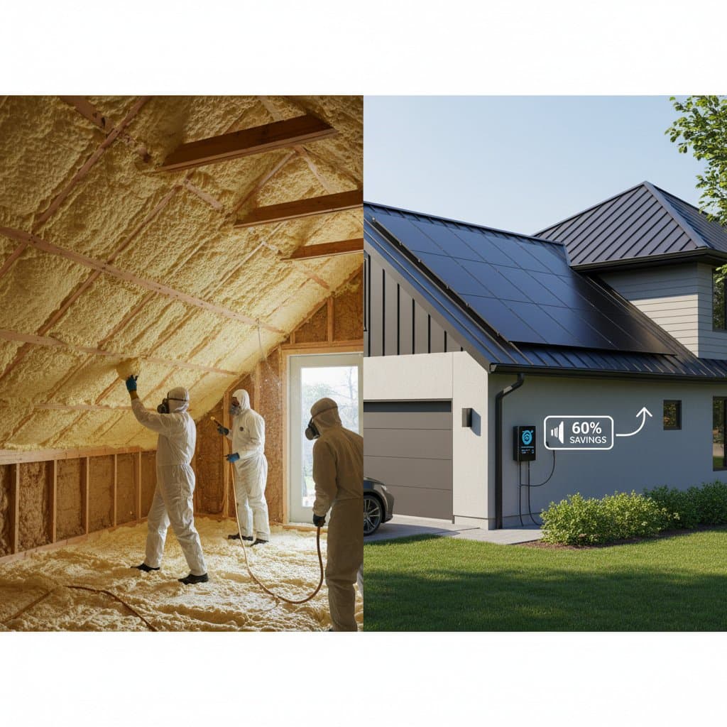 Featured image for Spray Foam and Solar Combo Slashes Bills by 60%