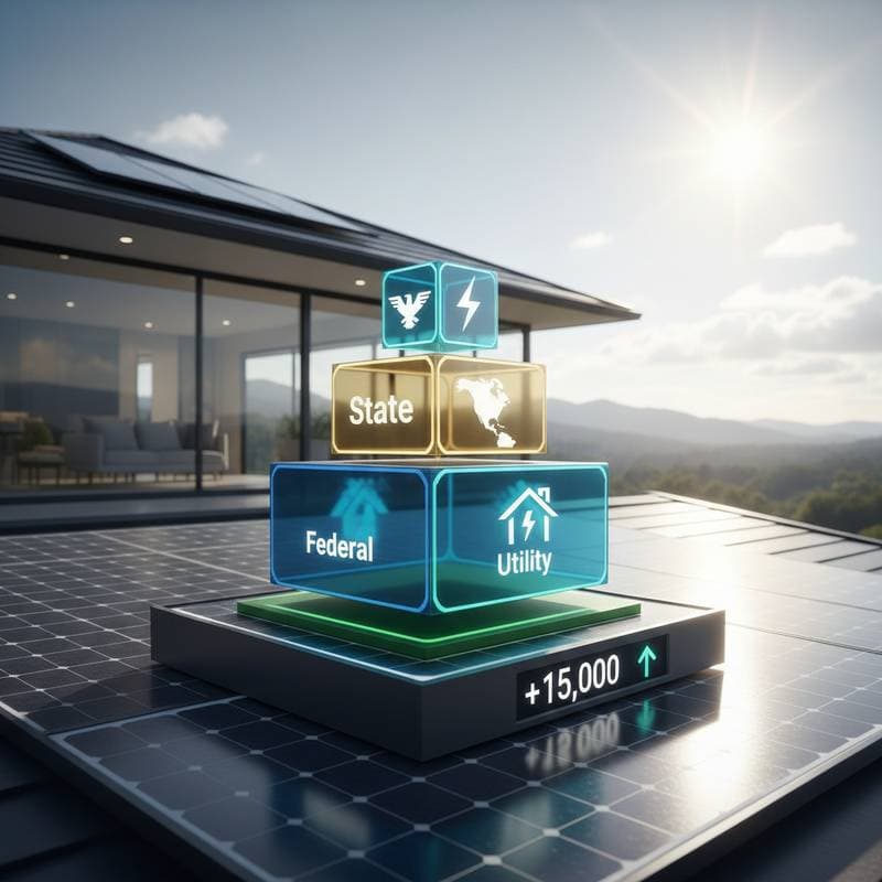 Featured image for Stack Solar Rebates for $15K+ in Total Savings