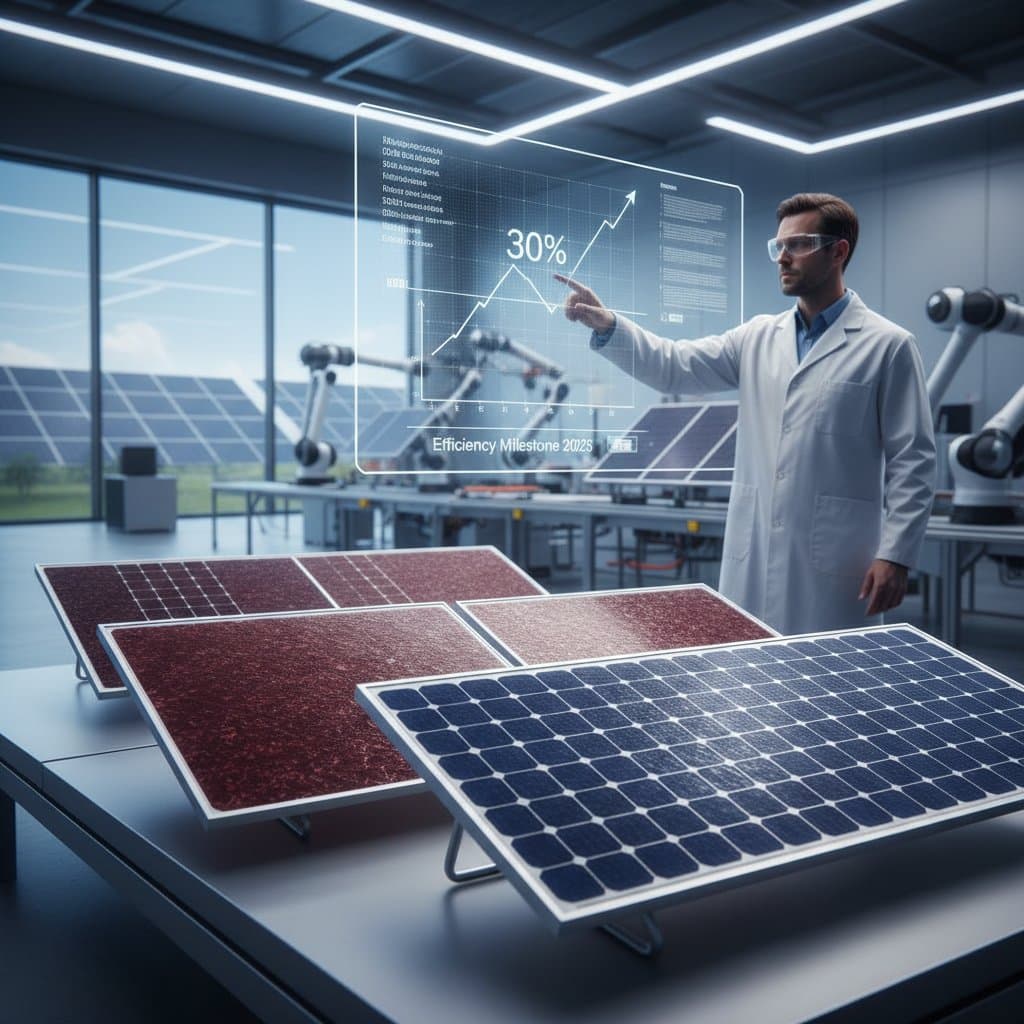 Image for Perovskite Solar Panels Hit 30% Efficiency Milestone