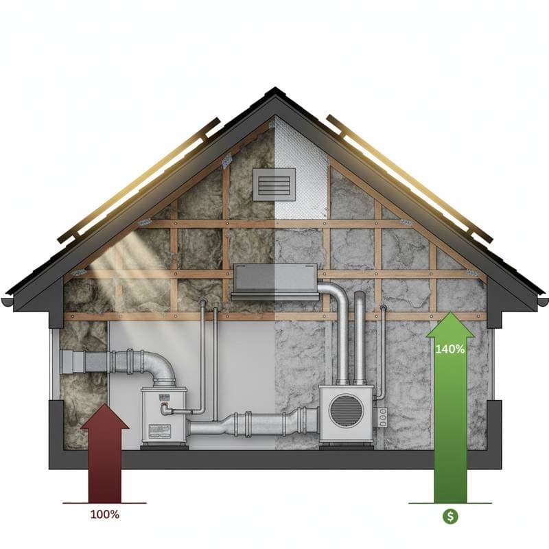 Image for Attic Insulation Beats Solar ROI by 40 Percent