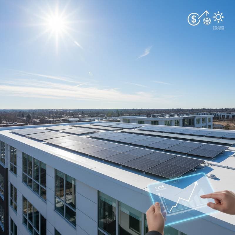 Image for $1,200 Rebate Pairs Cool Roofs with Solar Panels