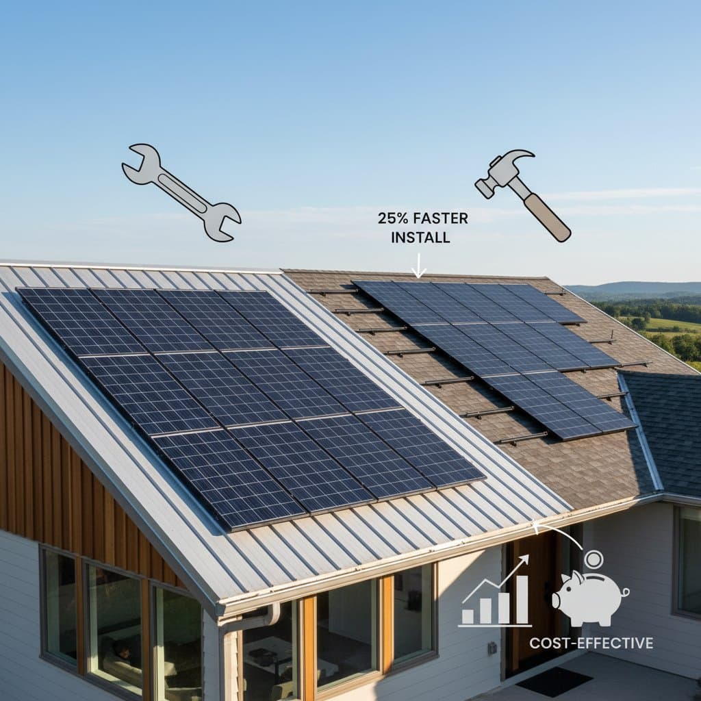 Image for Aluminum Roofs Cut Solar Install Time 25 Percent