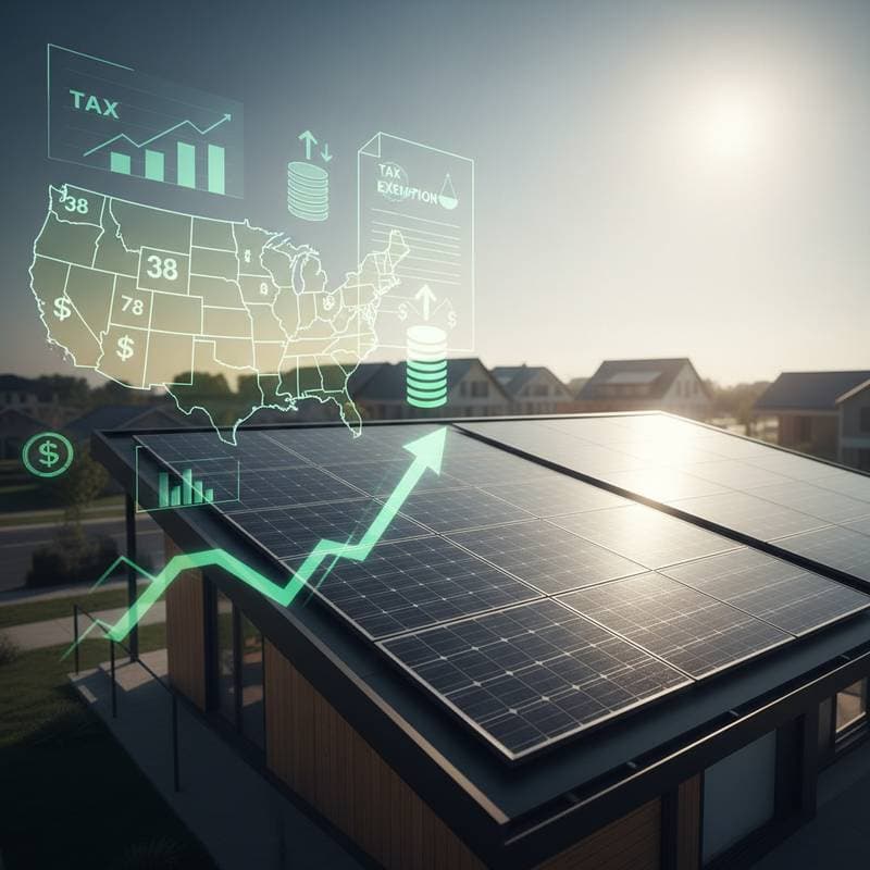 Image for Solar Tax Exemptions Now Cover 38 States and Reshape Project Economics