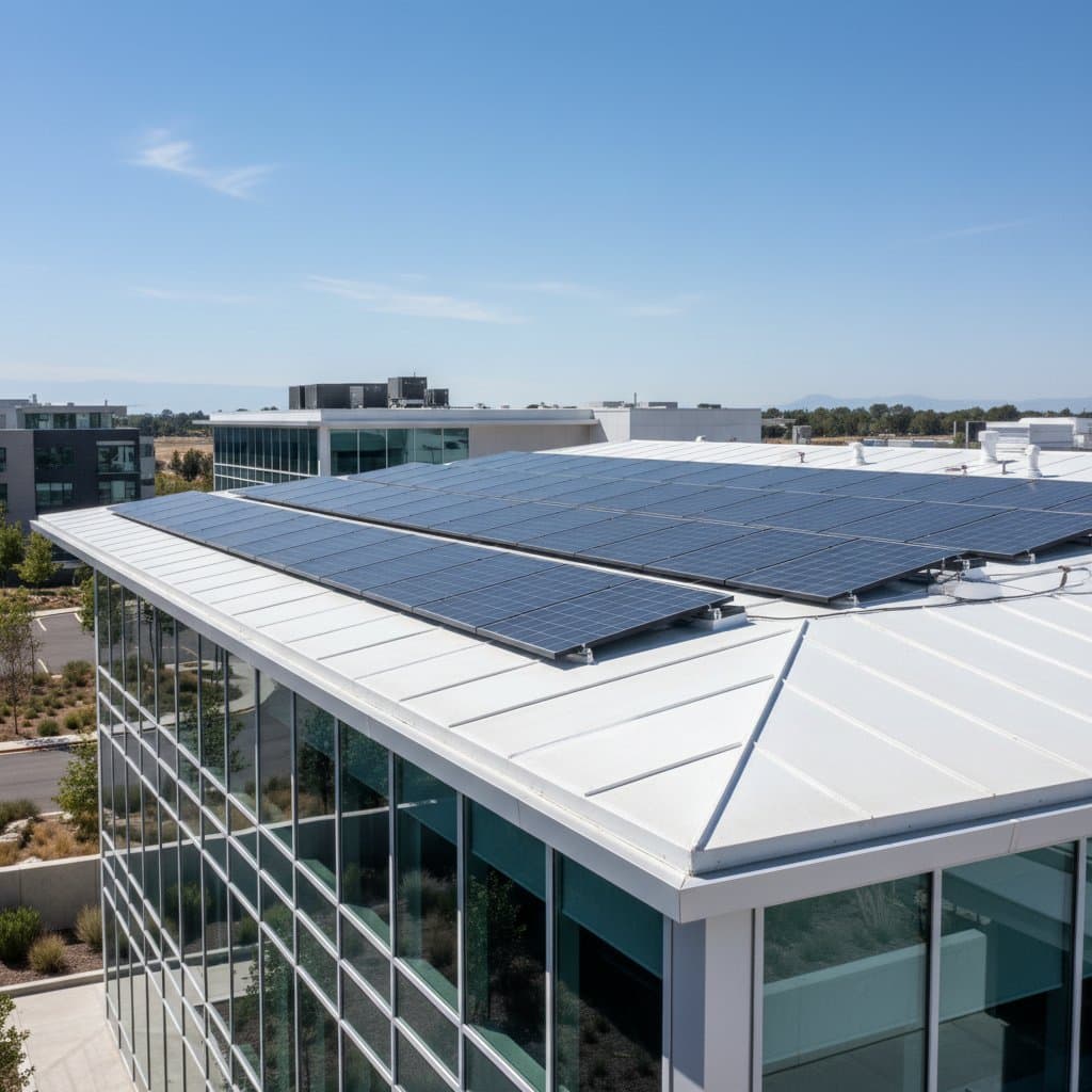 Image for Cool Roofs Cut Panel Heat and Boost Solar Output 15%