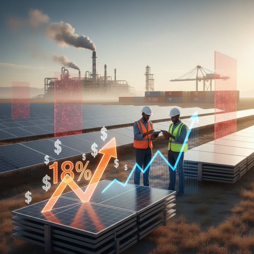 Image for Solar Module Prices Jump 18% on 2026 Tariff News