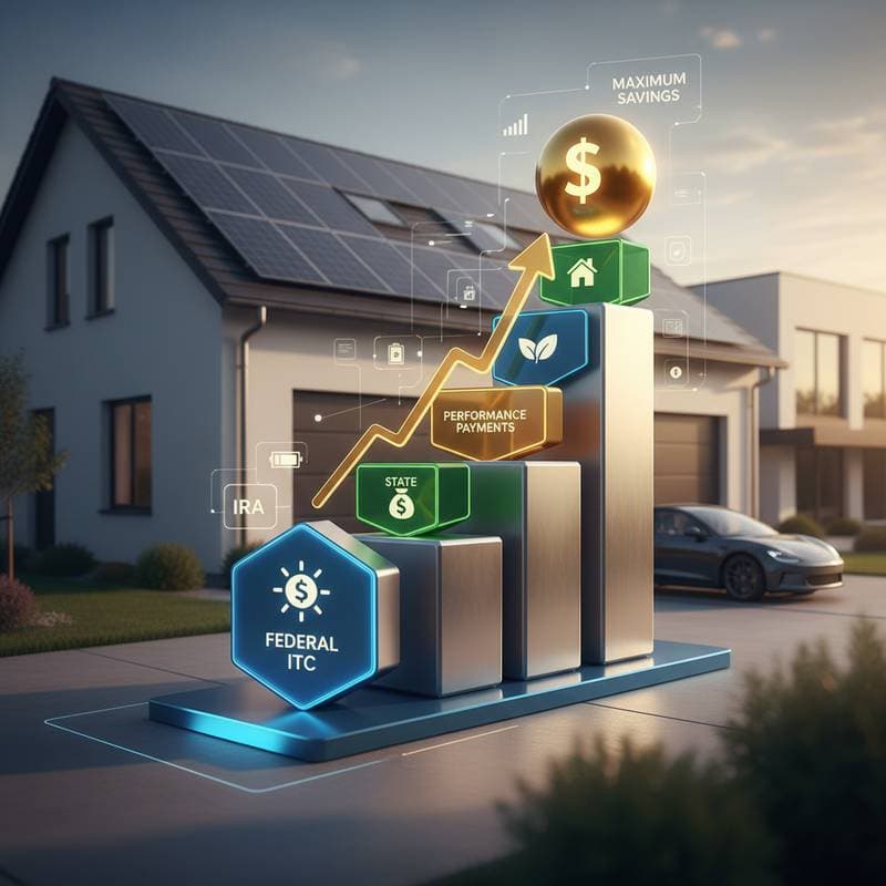 Image for Stack Federal and State Solar Incentives for Maximum Savings