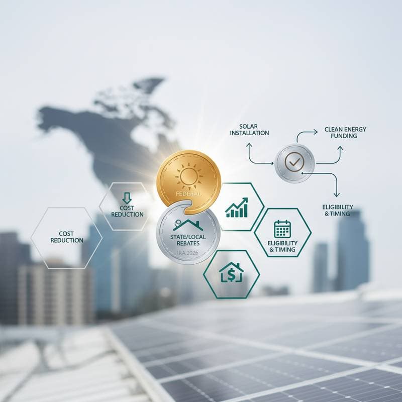 Image for Stack Federal Solar Credits with State Rebates to Save