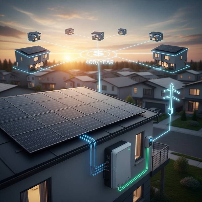 Image for Earn $400 Yearly Selling Solar Back to the Grid