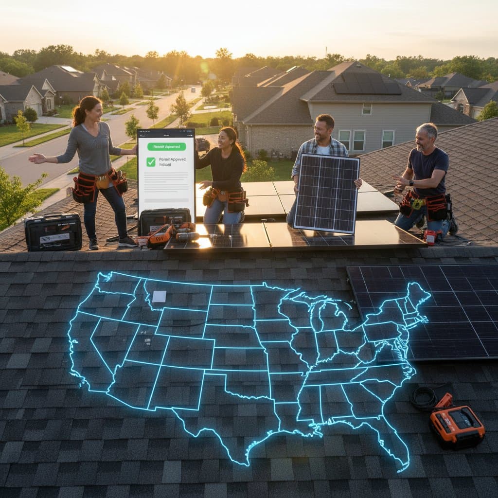 Featured image for 12 States Now Allow Permit-Free Solar Installs