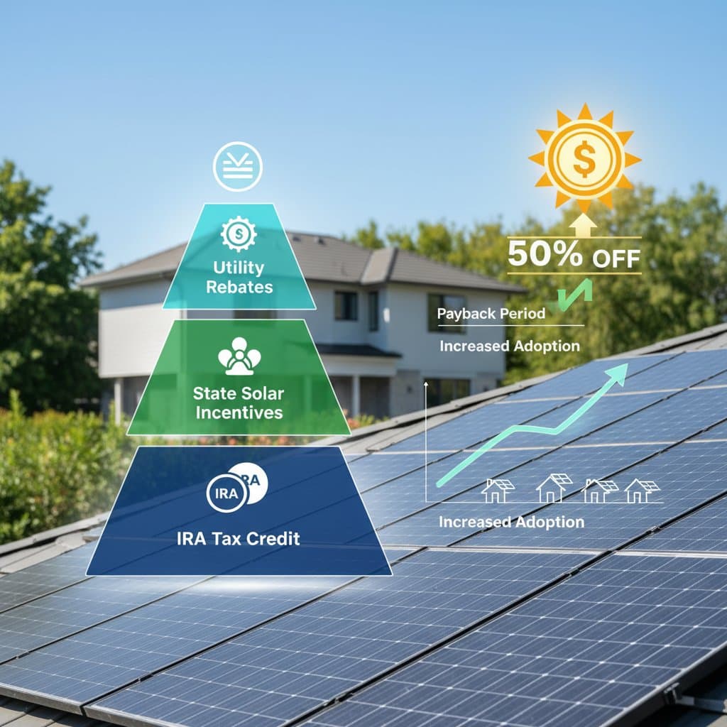 Image for Stack Solar Rebates Under IRA for 50% Off