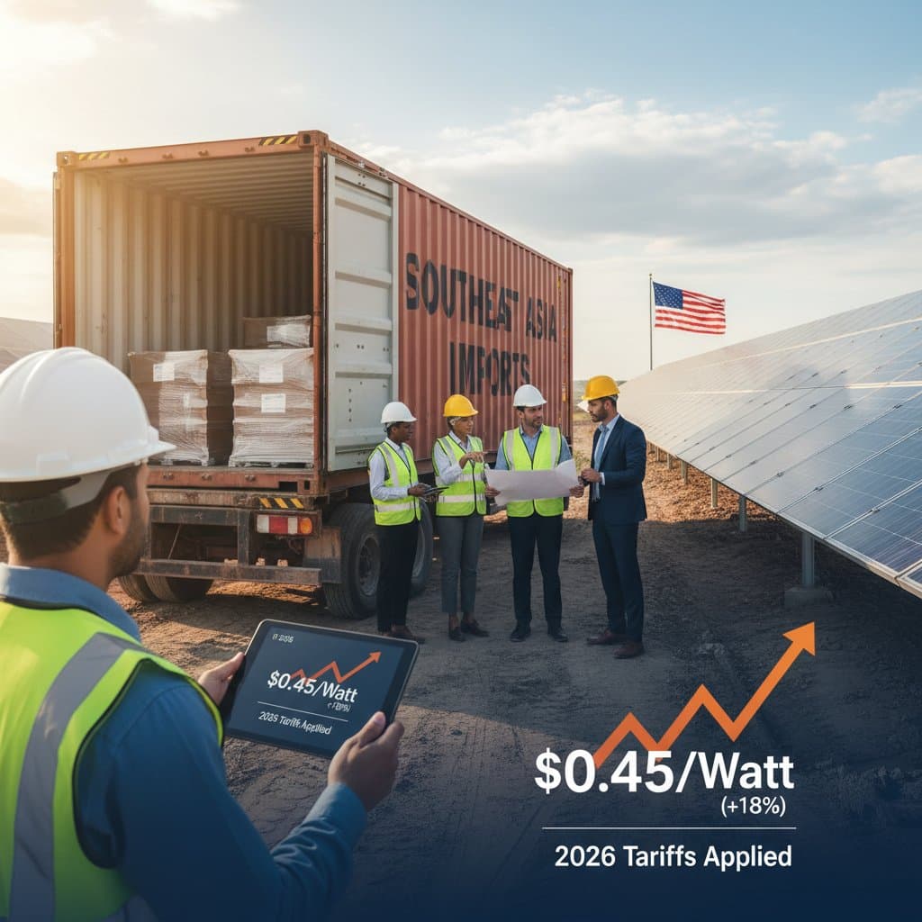 Featured image for Solar Module Prices Jump 18% as 2026 Tariffs Hit