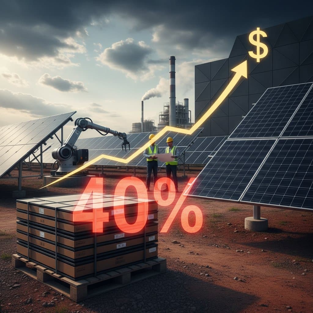 Image for New Solar Tariffs to Raise Panel Costs 40% by 2026