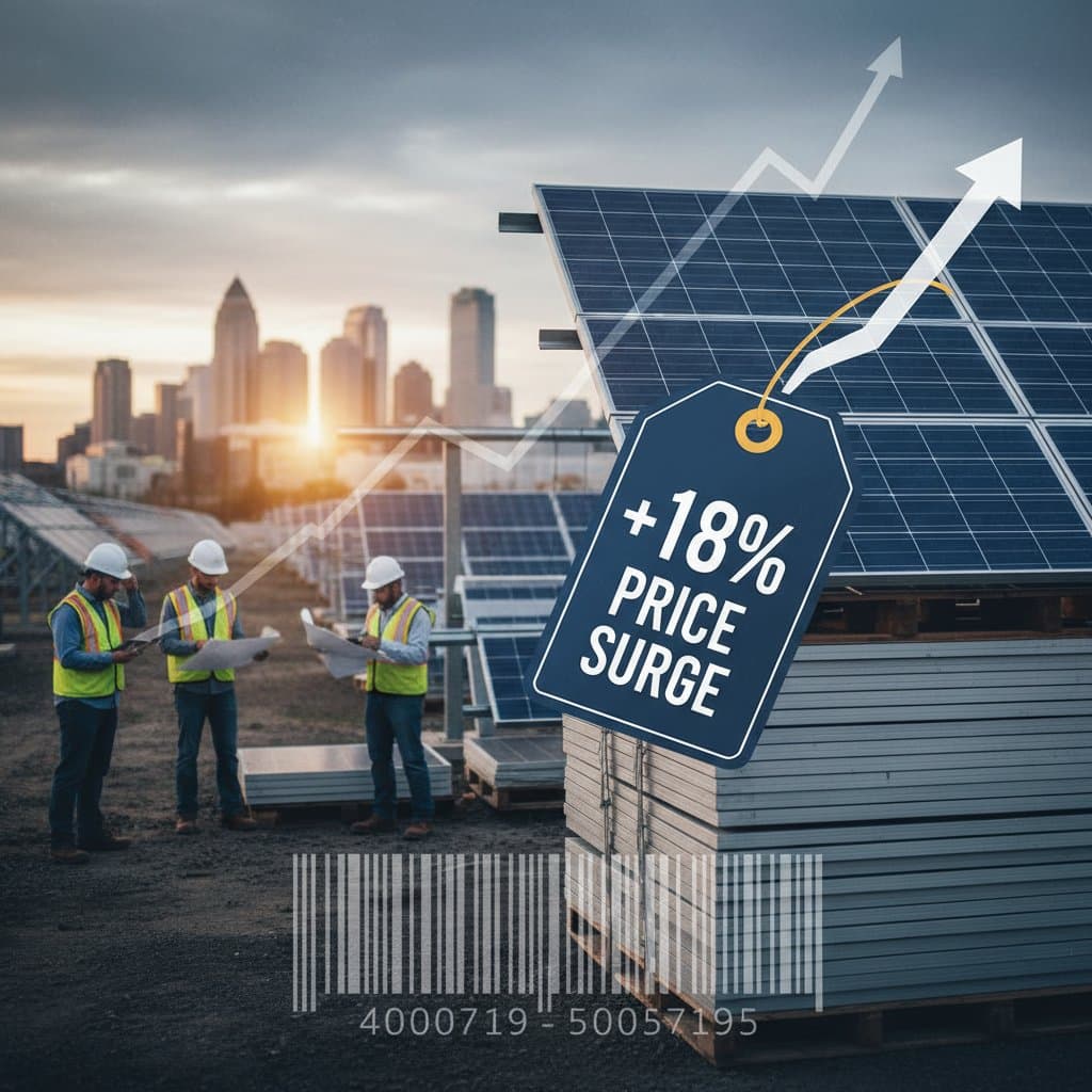 Image for New Tariffs Drive 18% Solar Panel Price Surge