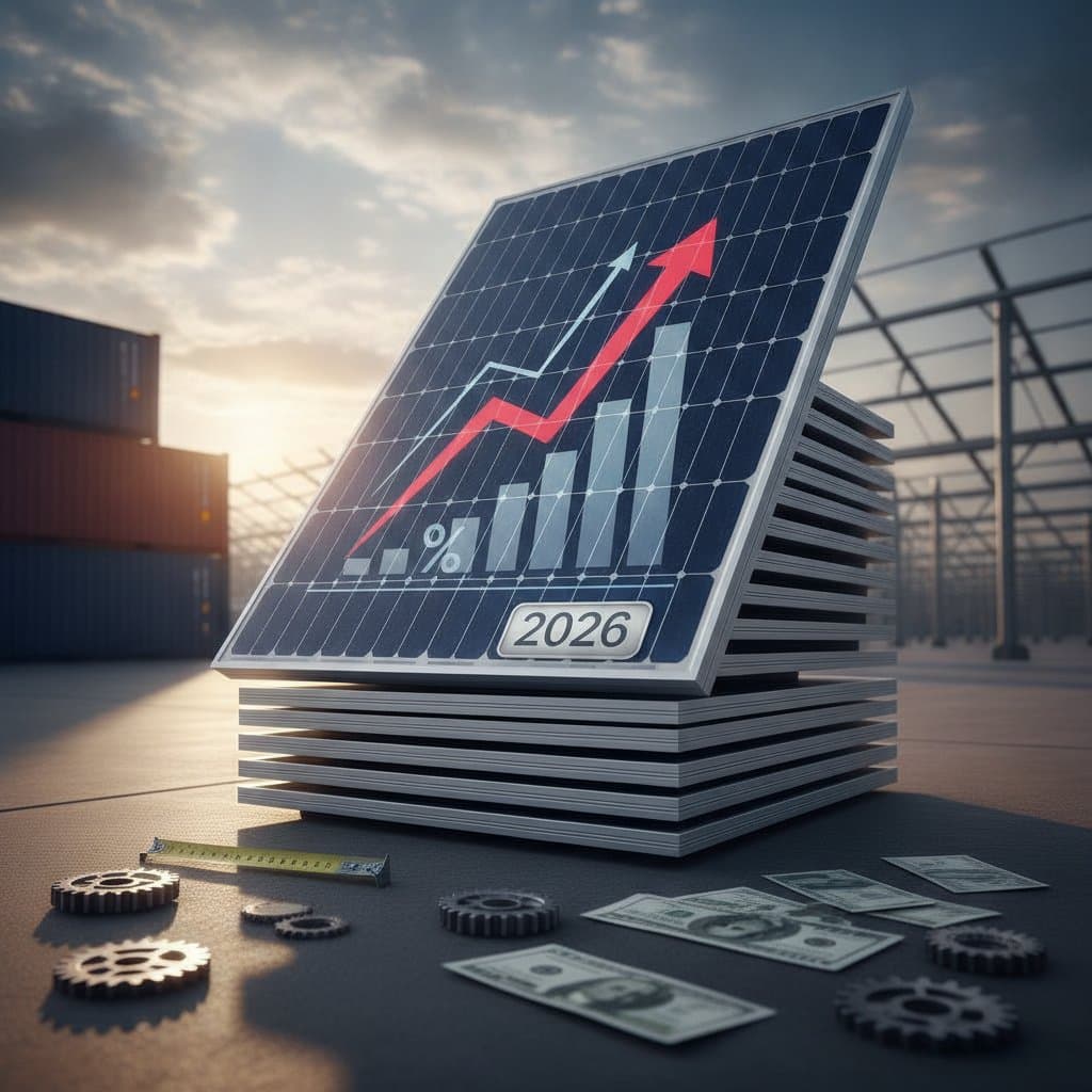 Image for New 2026 Tariff Raises Solar Panel Costs 18% in March