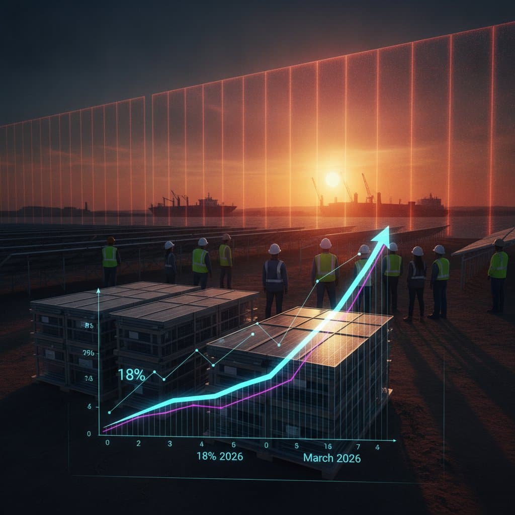 Image for Solar Tariffs Drive 18% Module Price Spike in March