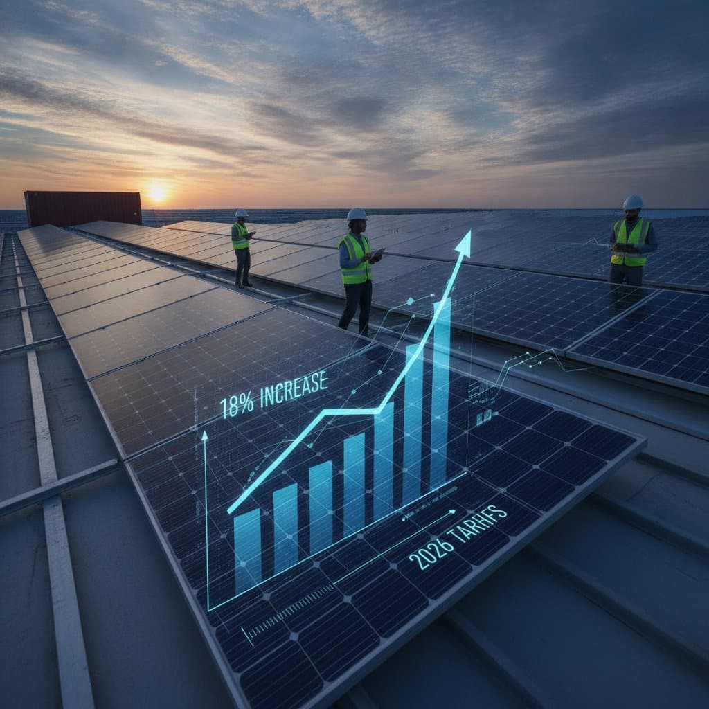 Image for Solar Prices Surge 18% Ahead of 2026 Tariffs