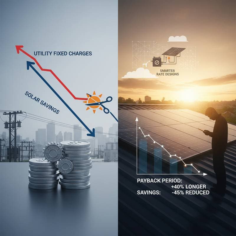 Featured image for Fixed Utility Fees Cut Solar Savings Nearly in Half
