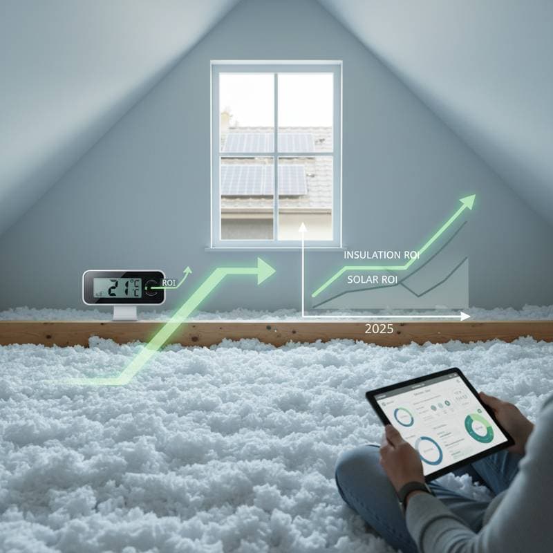 Featured image for Attic Insulation Now Outperforms Solar Panel ROI