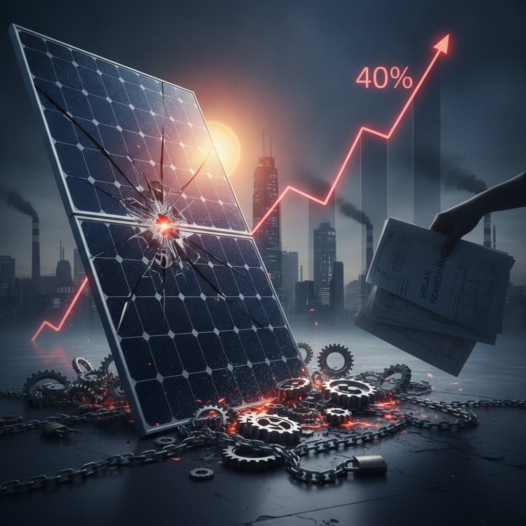 Featured image for 2026 Solar Tariffs Could Raise Panel Costs by 40%